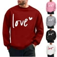 thumbnail image 7 of FAWUUDO Men Valentine's Tops Red Heart Printed Shirts Long Sleeve Clothes, 7 of 7
