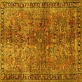 thumbnail image 1 of Ahgly Company Machine Washable Indoor Square Oriental Yellow Traditional Area Rugs, 7' Square, 1 of 4