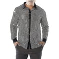 thumbnail image 3 of Top de malla con lentejuelas brillantes para hombre, camisa de baile disco de los años 60 y 70, 3 of 5