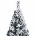 thumbnail image 1 of vidaXL Slim Artificial Pre-lit Christmas Tree with Ball Set Green 150 cm, 1 of 5