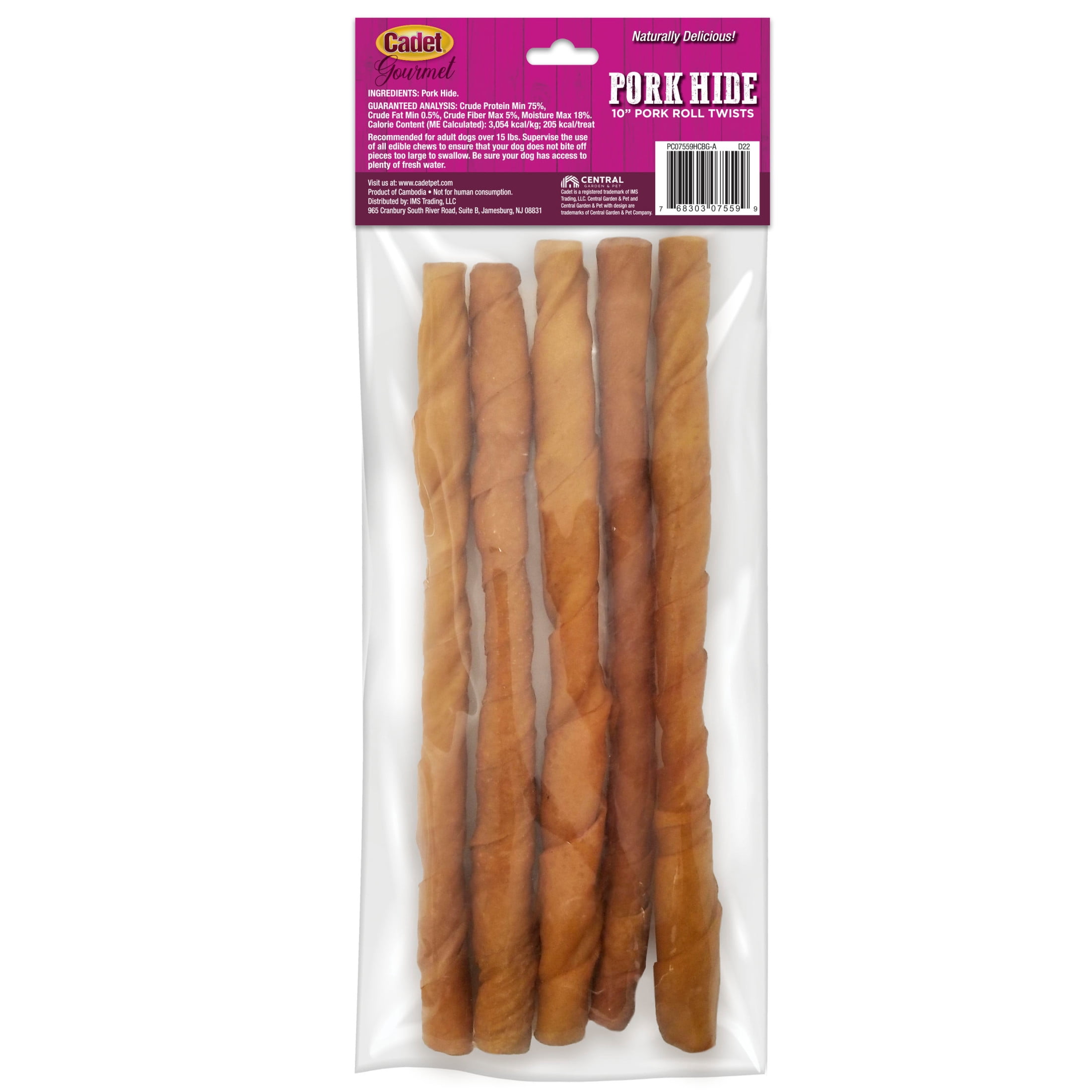 Cadet Gourmet Pork Hide Rolls (5 Count)