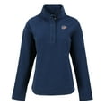 thumbnail image 2 of Women's Cutter & Buck  Navy Kansas City Chiefs Hunts Point Eco Half-Snap Sweatshirt, 2 of 3