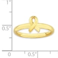 thumbnail image 2 of Sterling Silver Gold-Plated Awareness Ribbon Ring, 2 of 5
