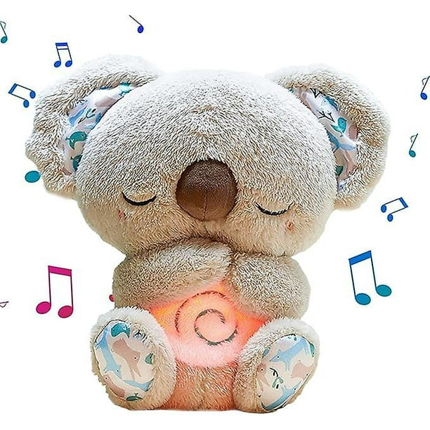 Peluche Koala Para Aliviar La Ansiedad Con Música, Luz Y Movimiento De Respiración – Nutria Bebé Dormilona Relajante