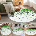 thumbnail image 5 of Round Rug 6Ft Washable Non-Slip, St. Patrick's Day Circle Area Rugs for Living Room Bedroom, Spring Lucky Shamrocks Rustic Leaves Indoor Floor Mats Carpet Runner for Home Decor Aesthetic, 5 of 8