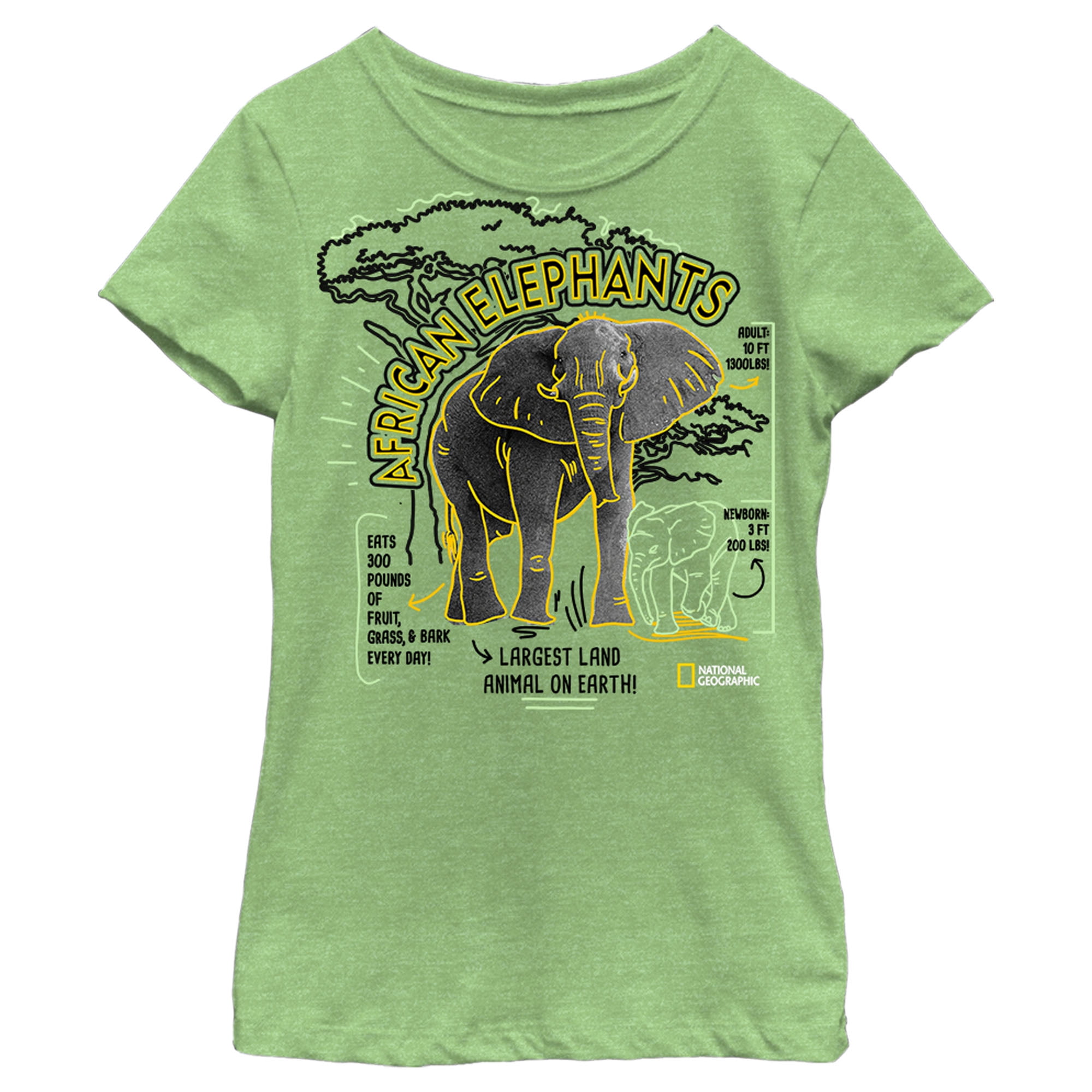 National Geographic - Girl's National Geographic African Elephant Facts ...