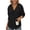 Black, variant on Sheghy Cute Hoodies 100% Cotton Women Casual Fashion Long-sleeved Solid Color Hooded V-Neck Top Black S