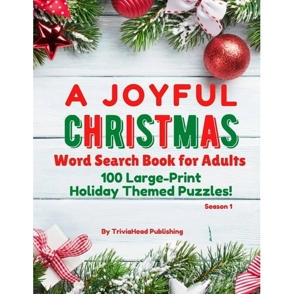 A Joyful Christmas Word Search Book for Adults, Season 1, (Paperback)