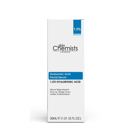 skinChemists Advanced Hyaluronic Acid Facial Serum, Hydrating Face Serum, 1 fl oz
