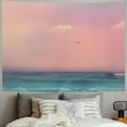 thumbnail image 2 of PRATYUS Pink Ocean Tapestry Beach Tapestry Pink Sea Sky Moon Tapestries Wall Hanging for Teen Girl Women Bedroom College Dorm Living Room Aesthetic Decoration Painting, 2 of 6