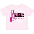 thumbnail image 3 of Inktastic Breast Cancer Awareness Nobody Fights Alone Pink Ribbon Boys or Girls Toddler T-Shirt, 3 of 5