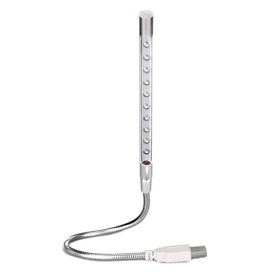 HEALEEP 1Pack USB Metal 10 LED Night Lamp for USB Reading Lamps with Flexible Neck