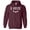 Maroon, variant on Bat I Bite Hoodie Sweatshirt Unisex Large Black