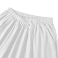 thumbnail image 4 of hlysgo Womens Linen Palazzo Pants Ruffle Wide Leg Cropped Flowy Casual Loose Fit Summer Beach Trousers with Pockets White,M, 4 of 6