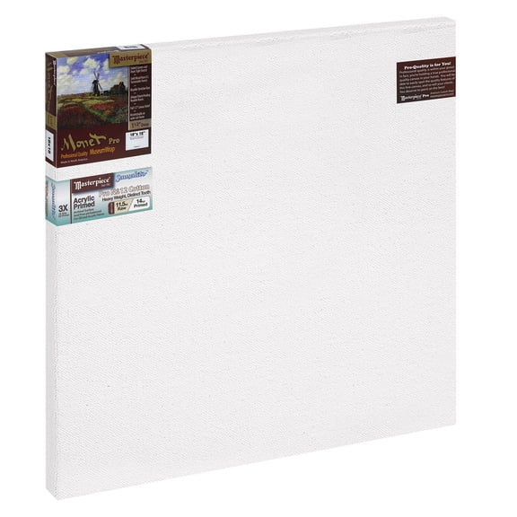 Masterpiece Monet Pro Sausalito Cotton Canvas - 18" x 18", Acrylic-Primed