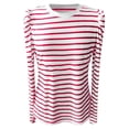 thumbnail image 7 of T Shirts for Womens Crew Neck Loose Tees with Puffy Sleeves Base Tops Striped Long Sleeve Shirt Women, 7 of 7