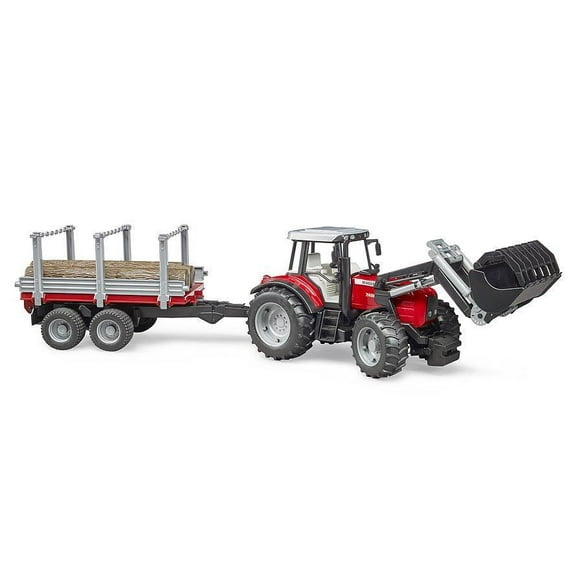 Bruder : Massey Ferguson 7480 Tractor With Trailer Scale 1:16