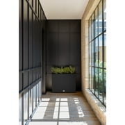Veradek Block Series Span Medium 30 Plastic Planter - Black