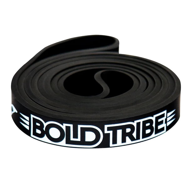 BOLD TRIBE Banda de Resistencia TRX | Liga De Resistencia para Ejercicio en Casa Gimnasio + Bolsa Nylon + Liga Estiramiento | Crossfit Pull Ups Loop Bands Fitness Rehabilitación - #2 Negra