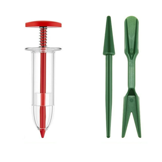 Sembrador de semillas de jardín Dispensador de semillas de jardinería rojo Herramientas prácticas de siembra manual JShteea El nuevo