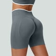 thumbnail image 2 of Breezora Women's Seamless Color Block Yoga Shorts - Scrunch Bum Booty Lifting Gym Shorts with Tummy Control, Workout Tights, 2 of 6