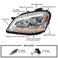 thumbnail image 3 of Spec-D Tuning Chrome Projector Headlights w/ LED Sequential Signal Compatible with 2006-2008 Mercedes Benz W164 ML350 ML500 ML-Class, Left + Right Pair Headlamps Assembly, 3 of 6