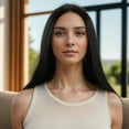 thumbnail image 2 of Unique Bargains 1 Pc Straight Long Hair Hair Wig High Temperature Fiber 18in Human Wig Black for Women, 2 of 6