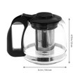 thumbnail image 3 of 1 Pc Glass Teapot Tea Kettle With Stainless Steel Infuser For Home And Office, 3 of 4