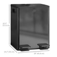 thumbnail image 3 of HOMCOM Dual Trash Can, 2 x 20 Liter Garbage Can with Soft Close Lid, Black, 3 of 10