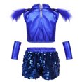 thumbnail image 2 of MSemis Kids Boys Girls Sequins Hip-hop Jazz Dancewear Outfit, 2 of 4