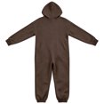 thumbnail image 5 of Women's Fleece Lined Hooded Jumpsuit Long Sleeve Zip Up One Piece Tracksuit Loose Fit Soft Warm Cozy Fall Winter Loungewear Y2K Streetwear with Pockets Brown, 5 of 7
