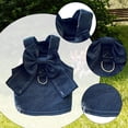 thumbnail image 3 of 1PCS Dog pet cat denim skirt supplies Walk dog out chest back traction - XL, 3 of 6
