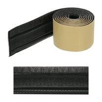 Uxcell Self-Adhesive 3D Wall Edging 89"x3.1" Flexible Peel and Stick Molding Trim for Wall Mirror Door Wardrobe Gap Sealing, Black