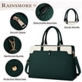 thumbnail image 2 of Bolsa de mano para portátil RAINSMORE Rainsmore para mujer de 15.6 pulgadas a prueba de agua, 2 of 7