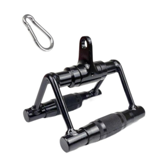 Colaxi Double D Row Handle Cable Machine Accessories Steel for Home Gym Comfort Grip LAT Pull Down Bar for Strength Training Fitness