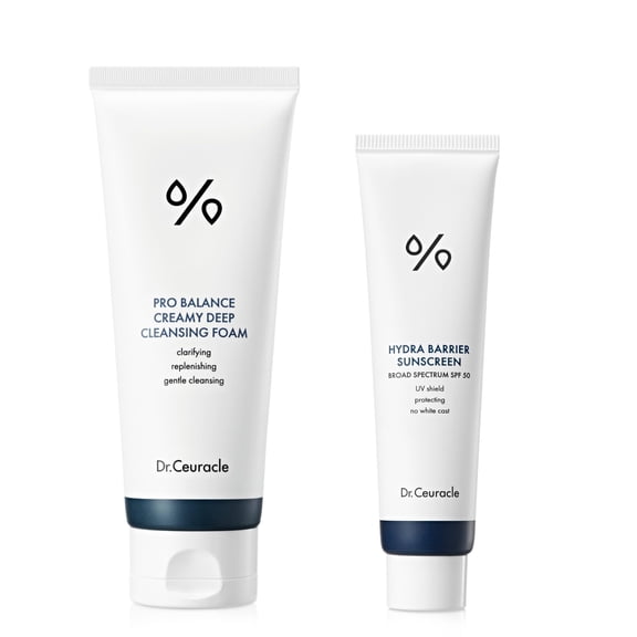Set de cuidado de la piel Dr. Ceuracle Pro Balance, espuma limpiadora y protector solar