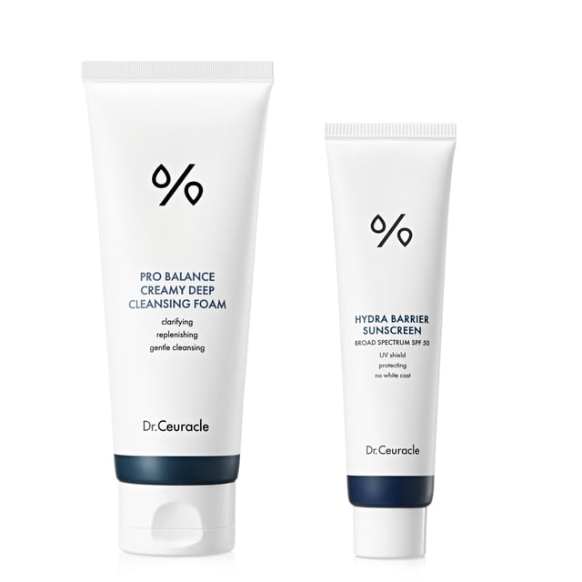 Set de cuidado de la piel Dr. Ceuracle Pro Balance, espuma limpiadora y protector solar