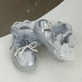 thumbnail image 6 of CAICJ98 Little Girl Sneakers Lightweight Breathable Comfortable Walking Shoes Casual Tennis Shoes for Toddler Girls Silver,6(Toddler/Little Kid), 6 of 7