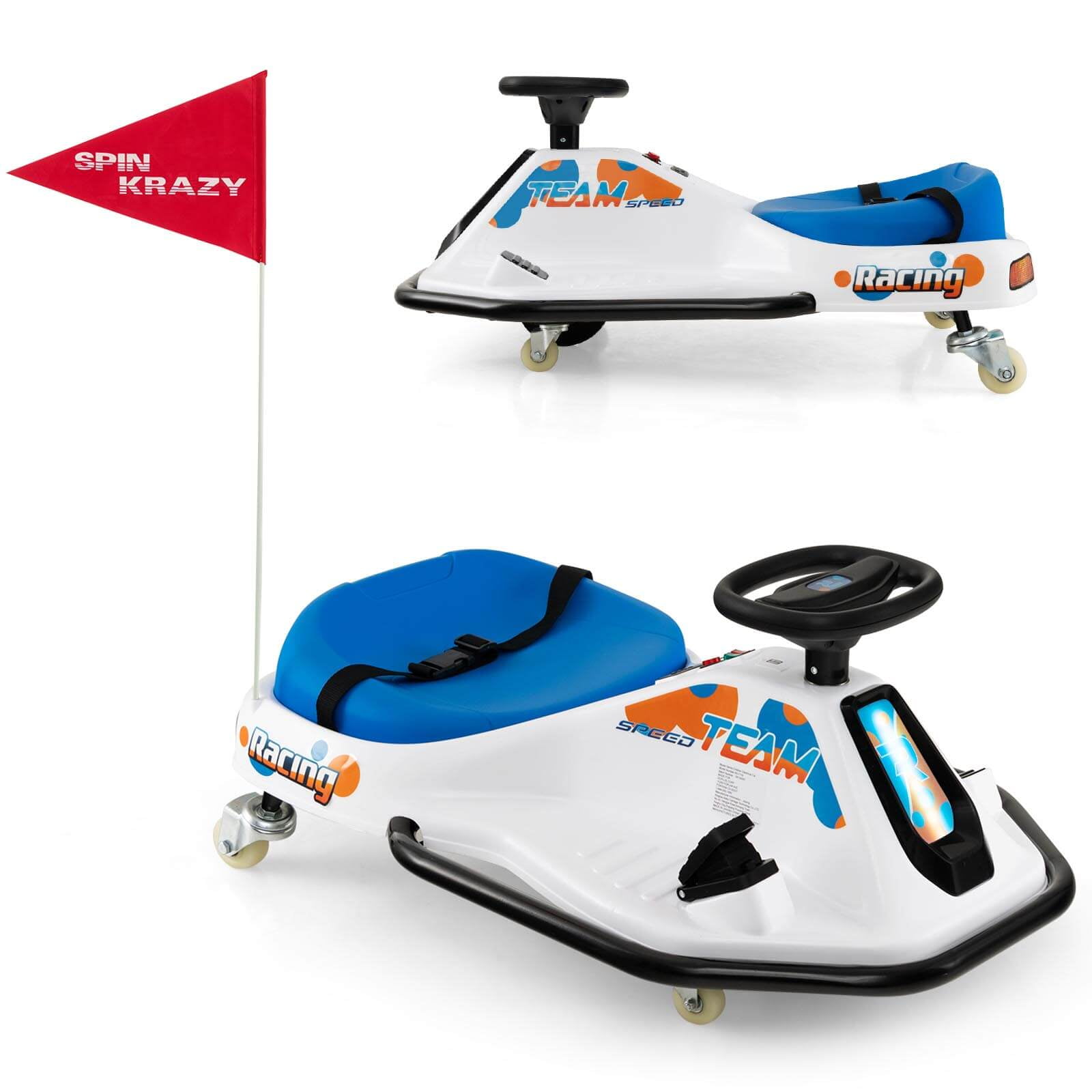 Infans Electric Drifting Go Kart for Kids w/ 360 Spin Wireless Connection & USB Radio