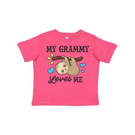 

Inktastic My Grammy Loves Me with Sloth and Hearts Gift Toddler Boy or Toddler Girl T-Shirt