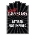 thumbnail image 1 of SignMission P-1014-RET-Cleaning-Lady 10 x 14 Po Signe en Plastique - Retraité Nettoyage Dame, 1 of 1