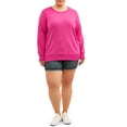 thumbnail image 3 of Terra and Sky Women's Plus Active Fleece Crew Sweatshirt, 3 of 5