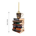 thumbnail image 2 of Book Lovers Shaped Bookshelf Pendant Acrylic Ornament Decorative Gift, 2 of 6