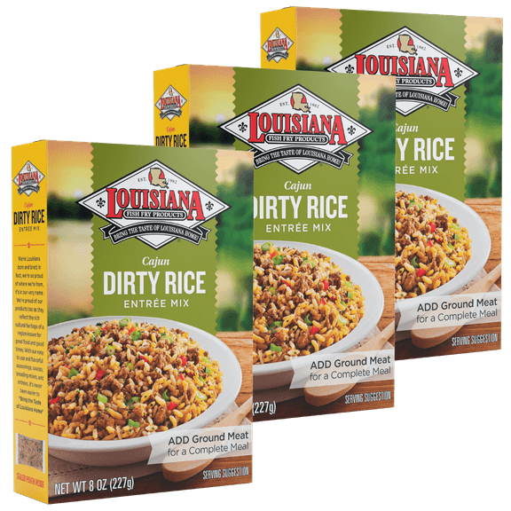 Louisiana Fish Fry Dirty Rice MIx 8 oz - Pack of 3