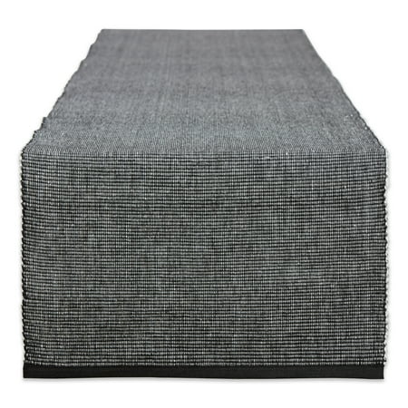 

DII Black & White 2-Tone Ribbed Table Runner