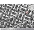 thumbnail image 3 of Soimoi Black Cotton Duck Fabric Triangle Art Geometric Print Sewing Fabric Yard 42 Inch Wide, 3 of 3