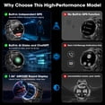 thumbnail image 5 of Flagship Premium Military Smart Watch, 1.56" AMOLED Smartwatch with GPS/ChatGPT AI Assistant/3ATM Waterproof/100+ Sports Modes, Fitness Tracker fits for Android iPhone Devices, 2 Bands, 5 of 9