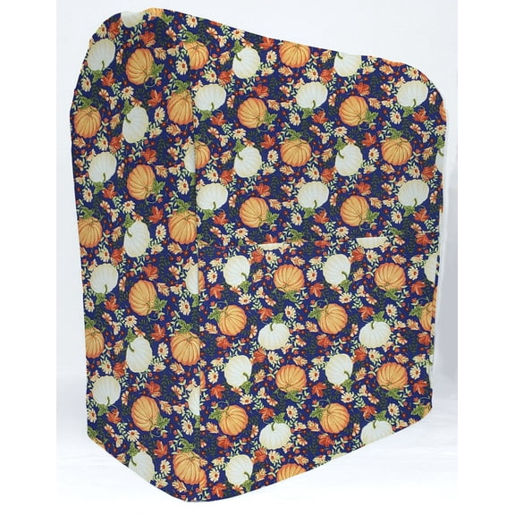 Fall Harvest Cover Compatible with Kitchenaid Stand Mixer by Penny's Needful Things (Pumpkins on Purple, 4.5qt / 5qt Tilt Head)