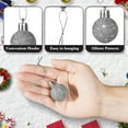 thumbnail image 3 of Taotanxi Christmas Balls Ornaments，24pcs 1.5" Pre-Strung Xmas Tree Decorations，Holiday Hanging Balls-3 Style Shatterproof Birthday Halloween Holiday Wedding Christmas Ornaments(Silver), 3 of 8