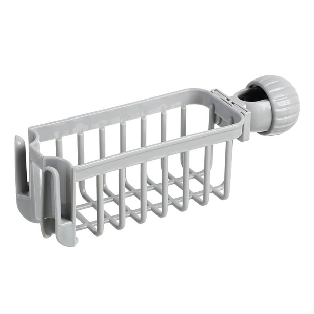 Gibobby Estante fregadero, estante de almacenamiento para de cocina, escurridor de y toallero, Herramientas de limpieza de cocina para el(Gris)